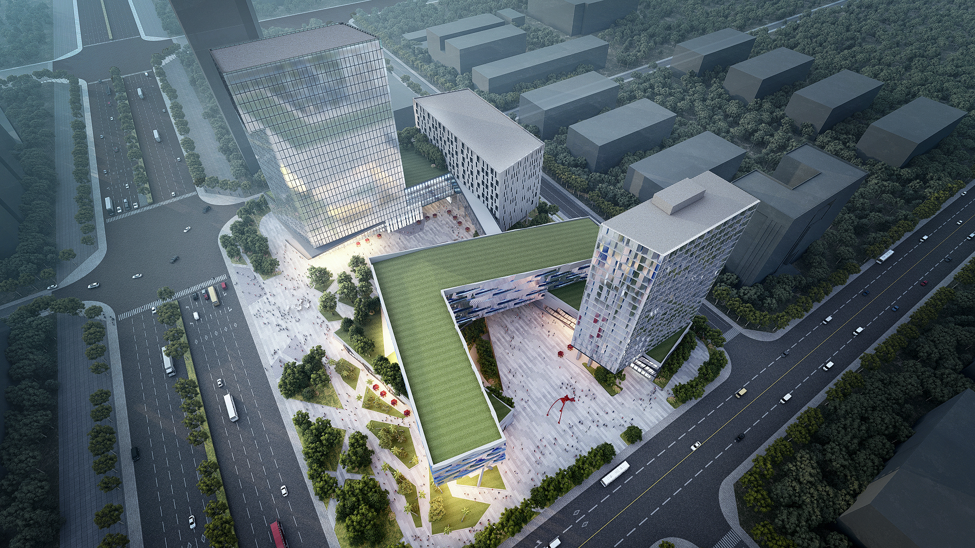 LUMION 10 高级商业渲染实战教程案例一【高层商业综合体场景源文件】