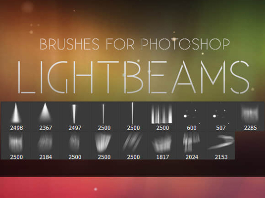 灯光照射、射灯、北极光、梦幻光影等photoshop光影特效笔刷